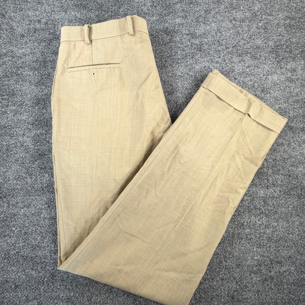 Lauren Ralph Lauren Pleated Cuffed 100% Wool Dress Pants Men 36x34 Total Comfort